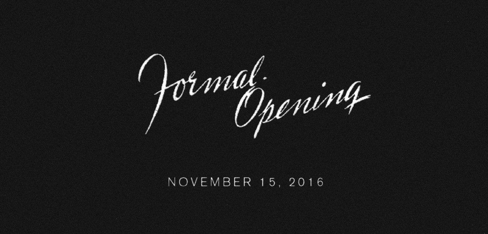 Formal opening, November 15, 2016