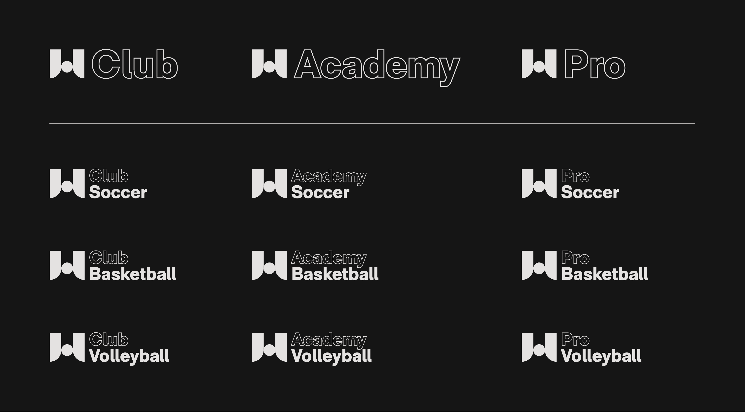 Various WFA logos in black and white